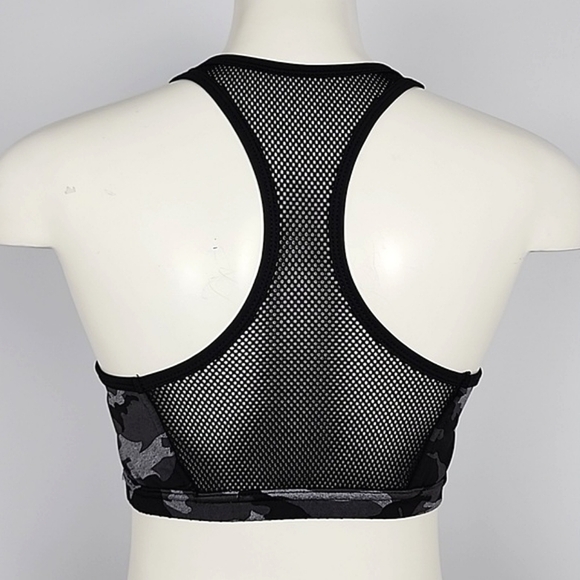 ⭐️3 / $30⭐️ Black Grey Camo High Neck Mesh Racerback Sports Bra  Size Medium - Picture 2 of 10